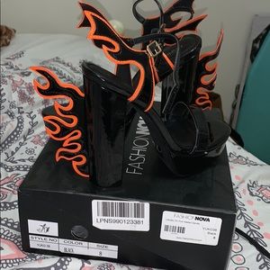 BRAND NEW fashion nova flame heels